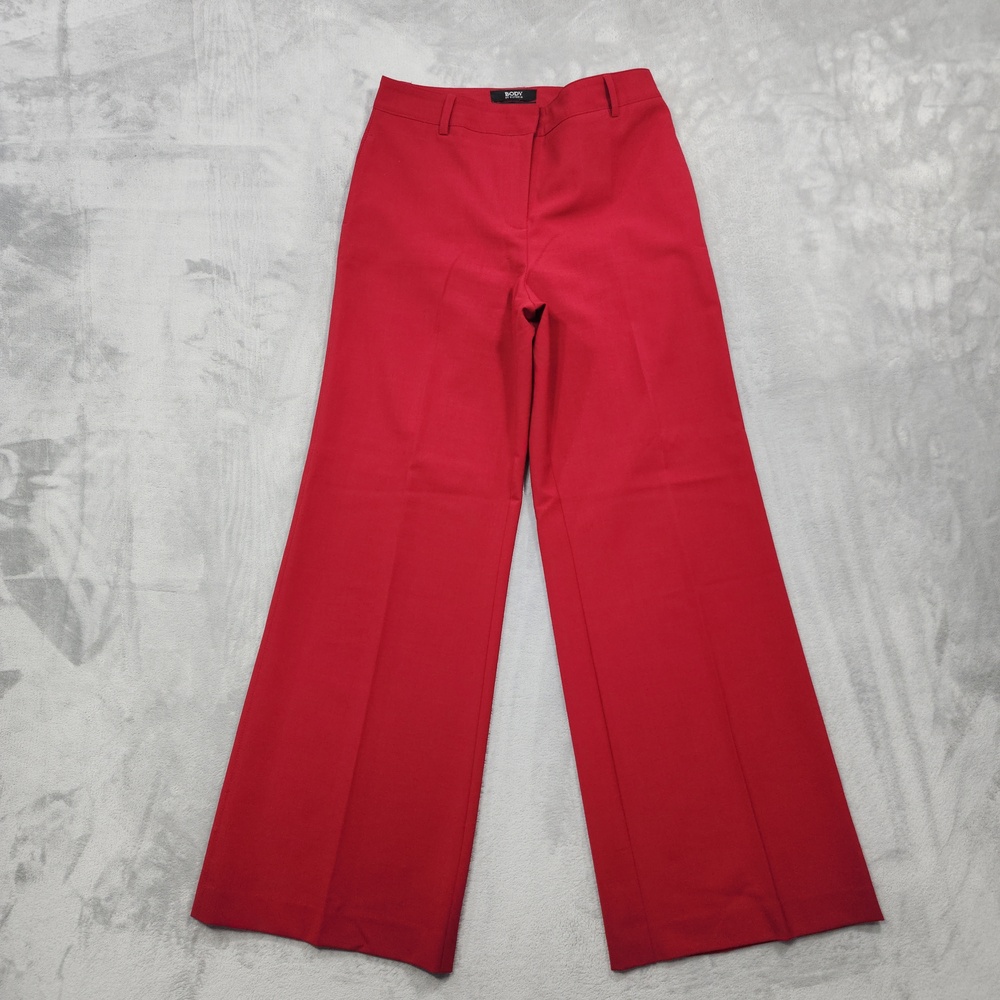 Vintage Body By Victoria Pants Womens 10 Red The Bridget Fit Wide Leg Office